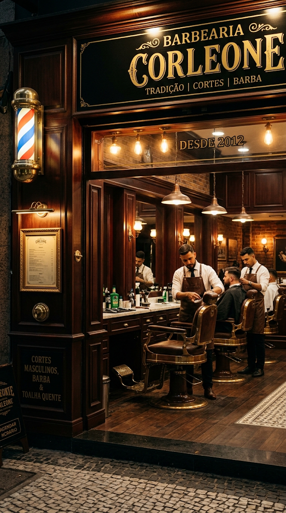 Fachada da Barbearia Corleone